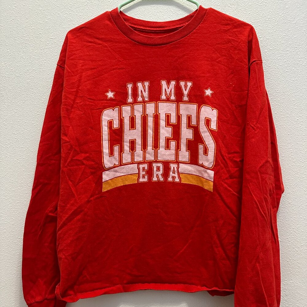 Kansas City Chiefs In My Chiefs Era Travis Kelce Fan Made Long Sleeve Top Size L